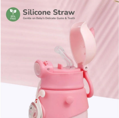 R For Rabbit - Steebo Zoobie Sippy Water Bottle -Pink Bunny