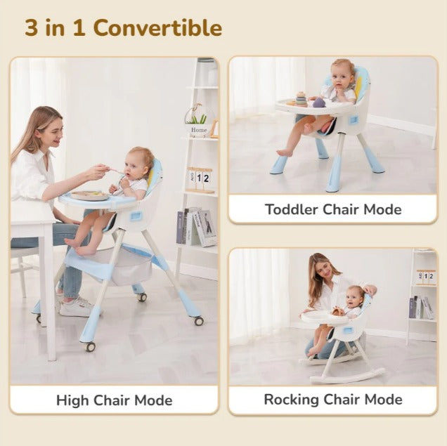 R for Rabbit - Sugar Doodle  Plus - High Chair - Lake Blue