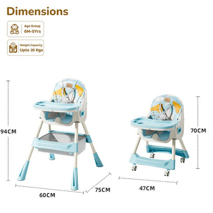 R for Rabbit - Sugar Doodle  Plus - High Chair - Lake Blue