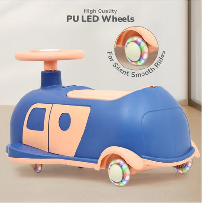 R for Rabbit -Iya Iya Caravan - Swing car- Blue Peach