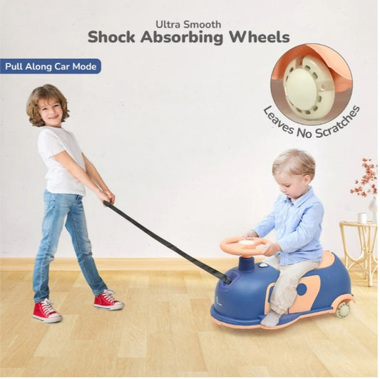 R for Rabbit -Iya Iya Caravan - Swing car- Blue Peach
