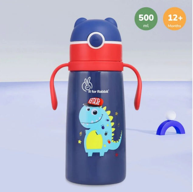 R For Rabbit -Steebo Safari Sippy Water Bottle - Blue Lion