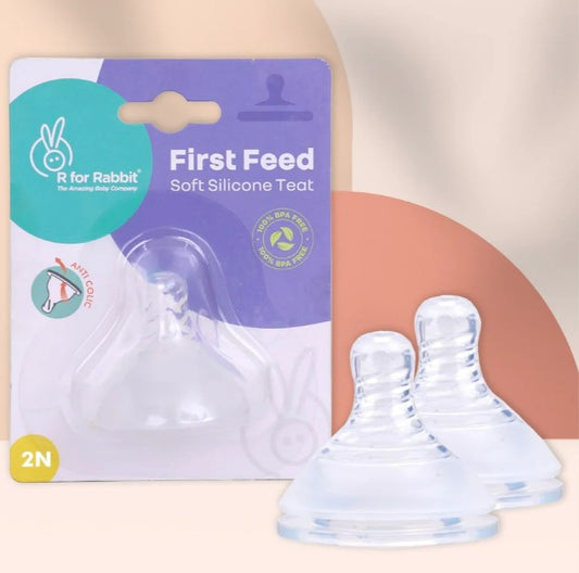 R For Rabbit - First Feed Silicone Teat  Pack Of 2