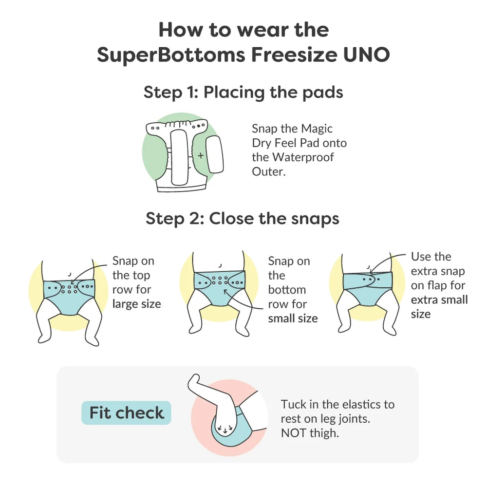 Super Bottoms Freesize UNO Cloth Diaper