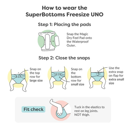 Super Bottoms Freesize UNO Cloth Diaper