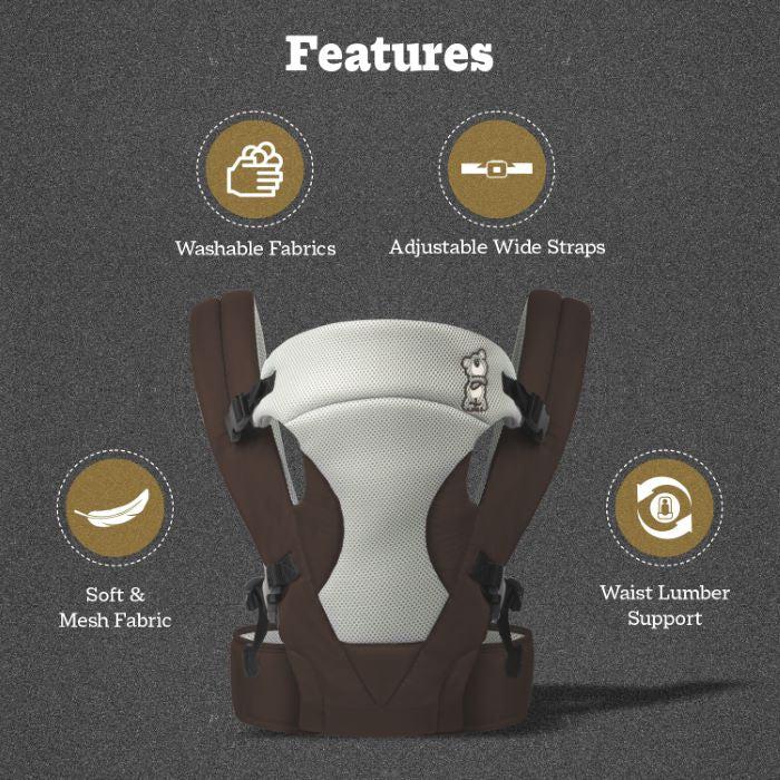 R for Rabbit - New Cuddle Snuggle - Baby Carrier - Brown Grey
