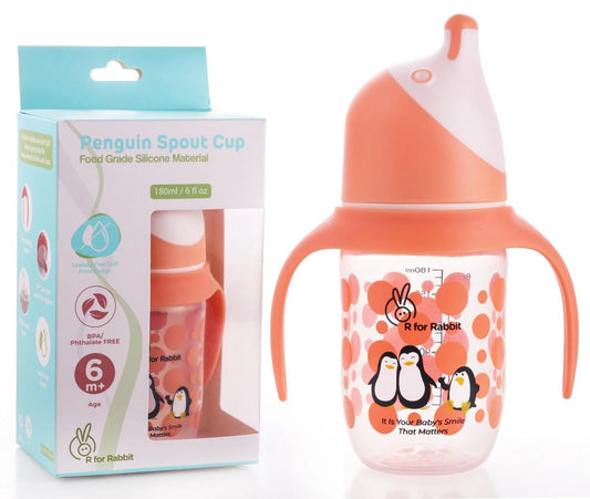 R for Rabbit - Penguin Spout Sipper - Sippers - Orange