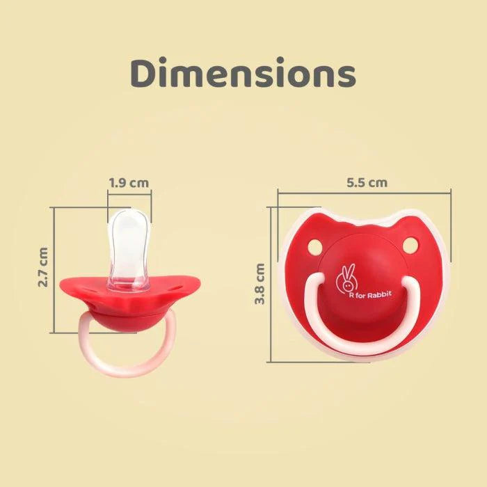 R for Rabbit - Apple Pacifier-M - Pacifier - Pink