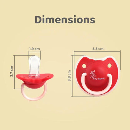 R for Rabbit - Apple Pacifier-M - Pacifier - Pink